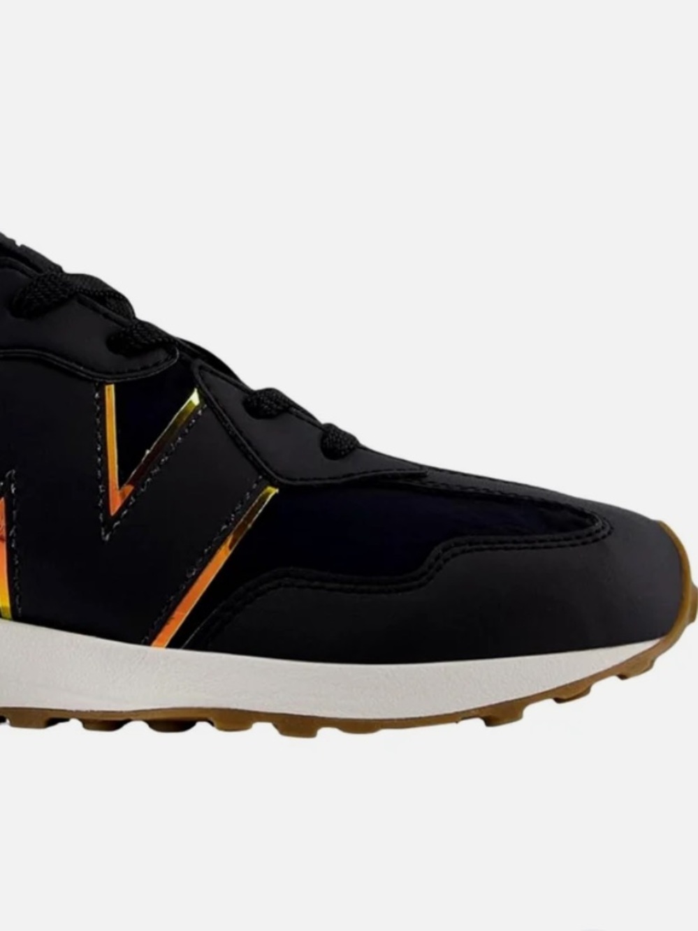New Balance 327 Black Metallic Orange Unisex Mens 5.5 / Women 7 - Picture 5 of 6